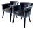 Vintage Roll Arm Velvet Side Chairs After Parzinger - A Pair For Sale