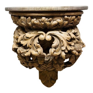 Late 18th Century Italian Antique Curved Wall Shelf For Sale