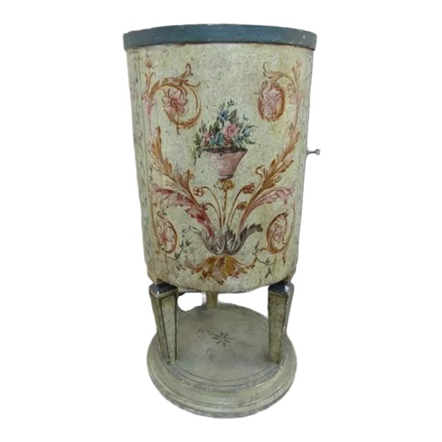 Antique Painted Italian Drum Table For Sale