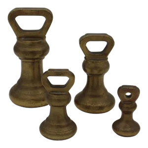 Late 19th Century English Set of 4 Brass Bell Weights