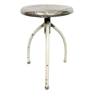 Vintage Industrial Iron Stool, 1960s For Sale