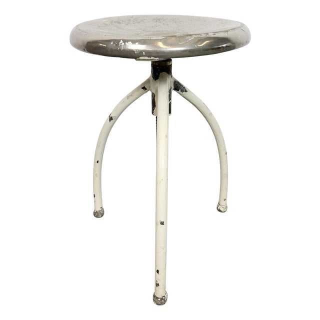 Vintage Industrial Iron Stool, 1960s For Sale