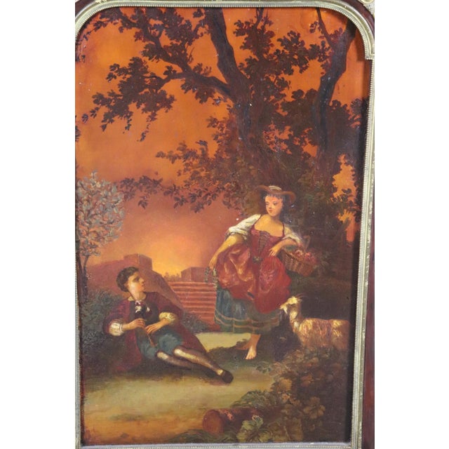 Wood Rare Signed Millet Vernis Martin Paint Decorated French Louis XVI Corner Cabinet For Sale - Image 7 of 12