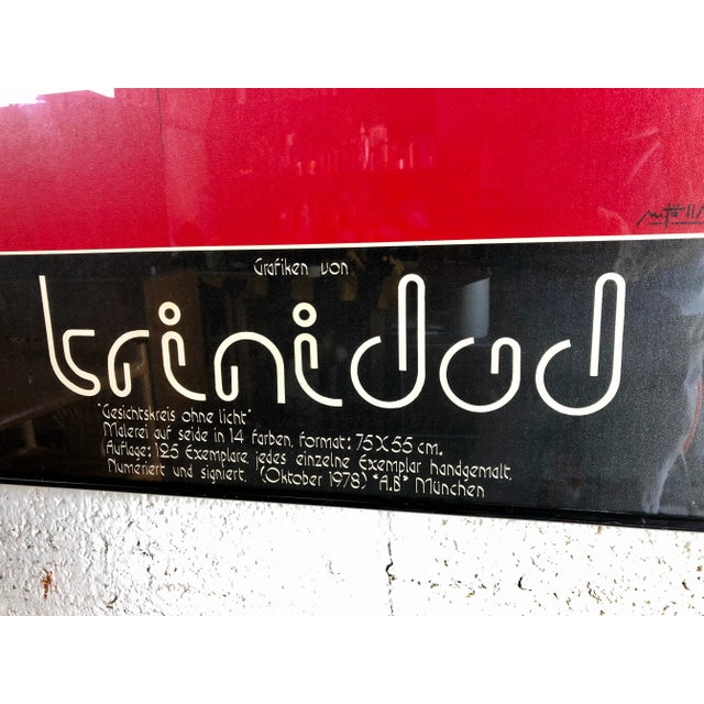 Paper Vintage 1970s Framed German Art Exhibit Poster For Sale - Image 7 of 9