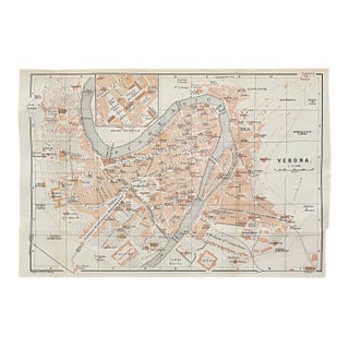 Antique Map of Verona Italy For Sale
