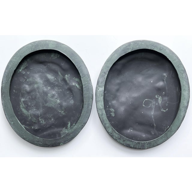 Pair of Large 16" Tall Bacchante Roman Figures Ceramic Plaques For Sale - Image 12 of 12