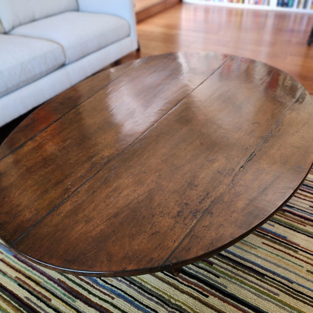Mid-Century Modern 1970s Mid Century Stunning Solid Walnut Oval Coffee Table For Sale - Image 3 of 5