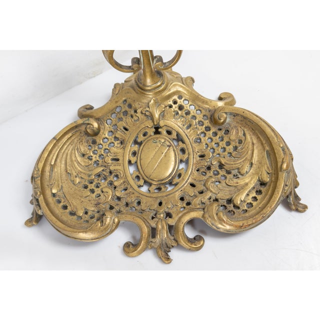 19th Century French or Austrian Bronze Rococo Revival Fireplace Tool Set For Sale - Image 9 of 18