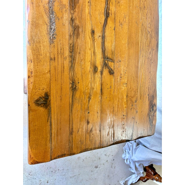 Wood Early 20th Century French Walnut Trestle Refectory Monastery Dining Table For Sale - Image 7 of 13