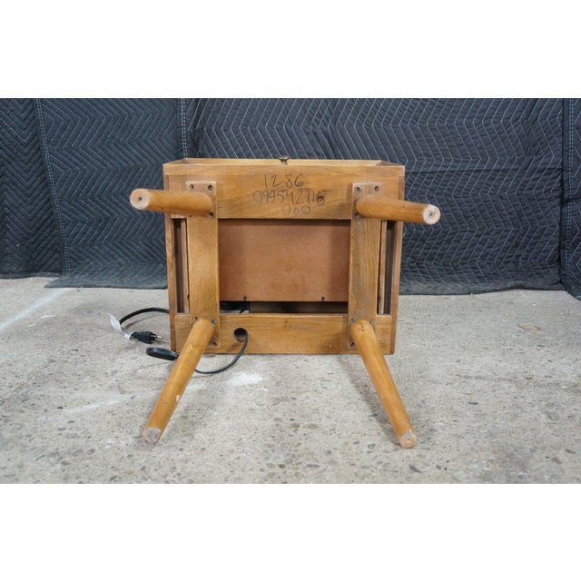Organic Modern Mango Wood 2 Drawer Side End Accent Table Nightstand MCM For Sale - Image 18 of 18