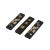 Chinese Chinese Calligraphic Black Ink Sticks With Silver Color Flower Characters- Set of 3 For Sale - Image 3 of 5