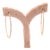 18k (750) Rose Gold Natural Diamond Hoop Earrings, Pair For Sale