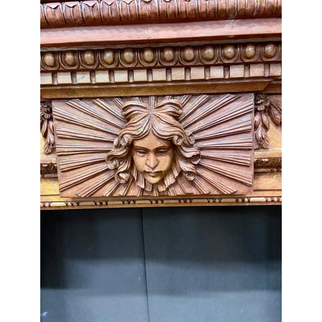 Vintage Italian Marble Fireplace, 1915 For Sale - Image 4 of 10