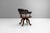 Mahogany office chair with shaped seat and deep buttoned back rail. Circa 1890.