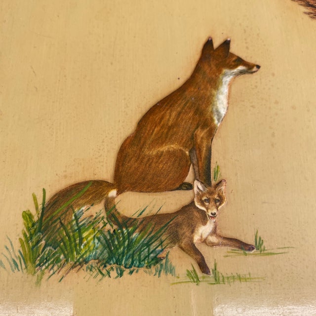 Early 20th Century Primitive Fox Mahogany Tray With Brass Handles ...