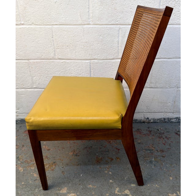 Brown Set of Six Mid-Century Walnut and Cane Dining Chairs by Glenn of California For Sale - Image 8 of 18