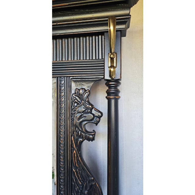 Wood Vintage Hall Tree Gothic Black Style For Sale - Image 7 of 14