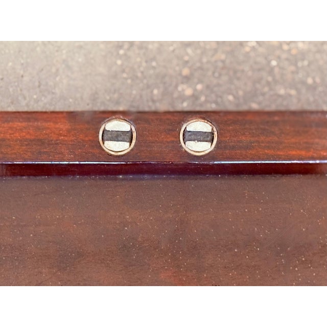 Mid Century Modern Italian Foldable Valet in Mahogany with Hanger For Sale - Image 14 of 18