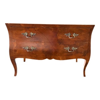 1990s Vintage Wood Patchwork Veneer Bombay Chest For Sale