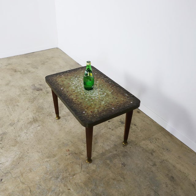 Mid 20th Century Mid 20th Century Mosaic Side Table by Genaro Alvarez For Sale - Image 5 of 18