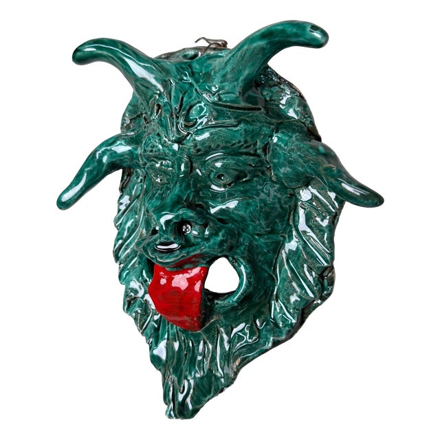 Ceramic Apotropaic Mask by Gennaro Condurso, Italy, 2010s For Sale