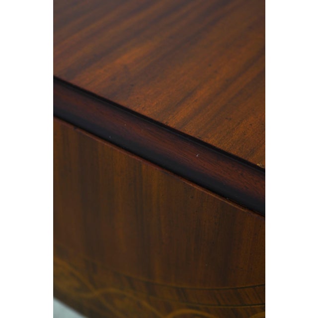 Maitland Smith Mahogany Inlaid 1 Drawer Pembroke Table For Sale - Image 17 of 18