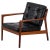 Black USA-75 Lounge Chair in Black Leather attributed to Folke Olsson for Dux, 1960s For Sale - Image 8 of 8