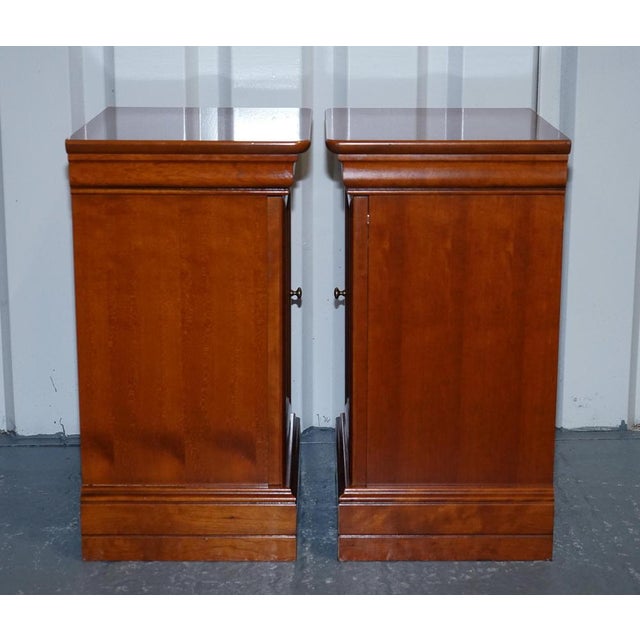 Vintage French Style Cherrywood Nightstands, Set of 2 For Sale - Image 13 of 18
