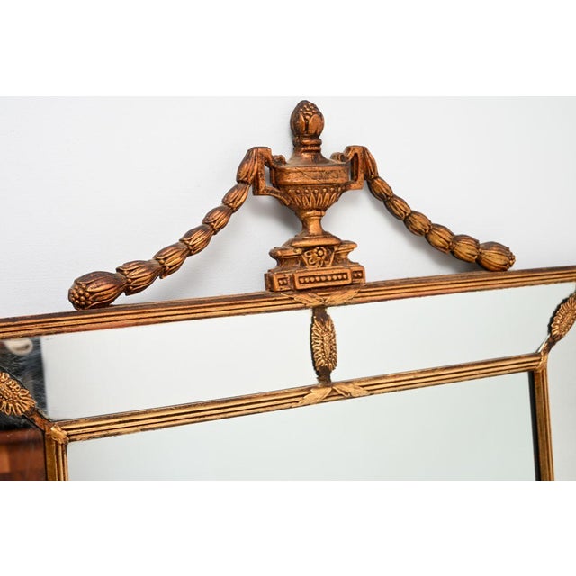 Antique Adam Giltwood Mirror, 1950 For Sale - Image 4 of 9