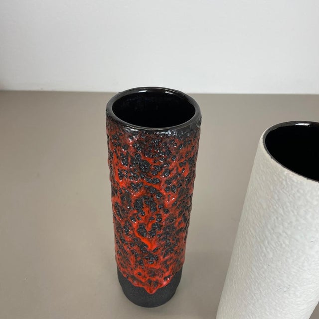 1970s Fat Lava Pottery Vases from Jopeko, Germany, 1970s, Set of 2 For Sale - Image 5 of 18