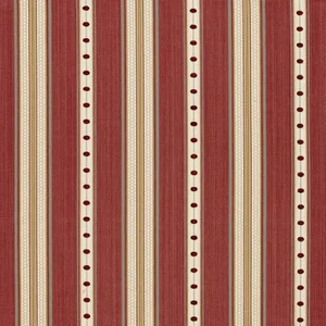 Schumacher Francesca Stripe Fabric in Rouge