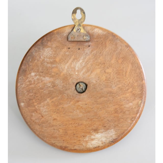 1900 - 1909 Antique English Brass Stag Elk Wall Mount on Oak Plaque For Sale - Image 5 of 7