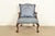 A gorgeous Chippendale or Georgian carved mahogany open arm library chair or lounge chair By Kittinger USA, 1991 Solid...