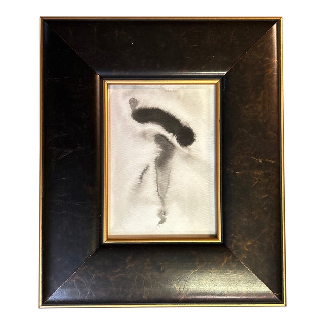 Contemporary Original Abstract Watercolor Black Ink Painting For Sale