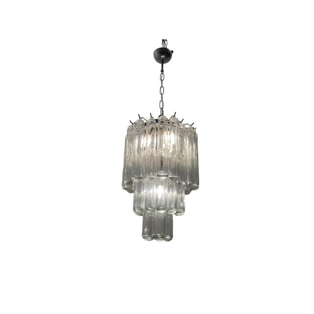 Murano Glass Tube Chandelier by Venini, 1970s For Sale - Image 14 of 14