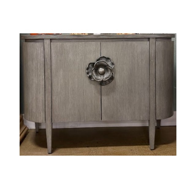 2020s Grey Demi-Lune Cabinet For Sale - Image 5 of 6