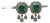 Natural Emerald & Diamond Stud Earrings in 18k Gold, 4.35ct For Sale