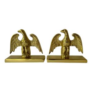 Pair of Virginia Metalcrafters Brass Eagle Bookends