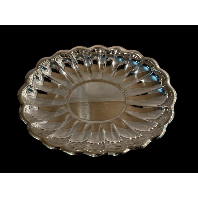 Reed & Barton silver plate Holiday centerpiece bowl. Stamped on the bottom with original sticker.