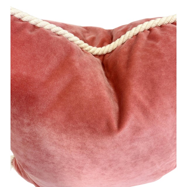 2020s Designer Rose Velvet Pillows - A Pair For Sale - Image 5 of 5