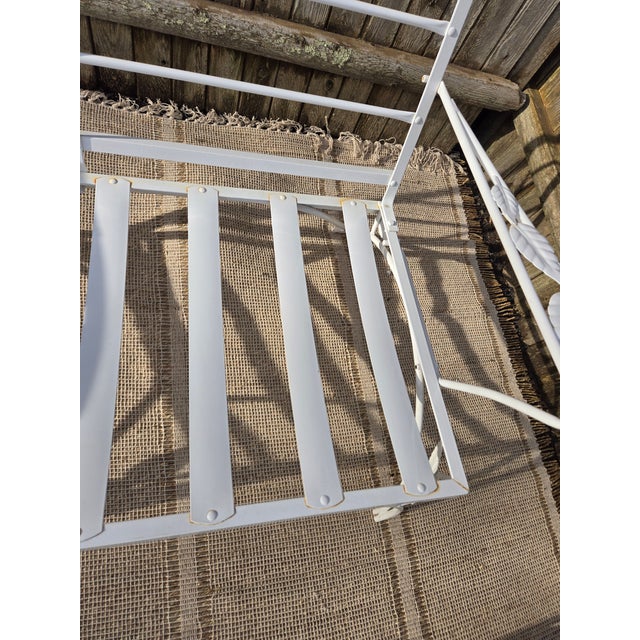 Vintage Wrought Iron Outdoor Patio Seating For Sale - Image 4 of 11