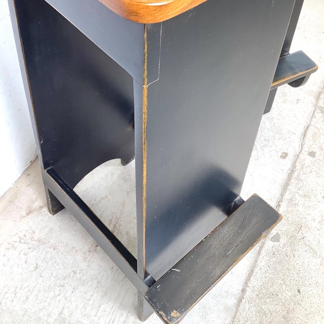 Pair of Contemporary Shaker Style Architectural Stools For Sale - Image 10 of 18