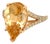 Natural Citrine Diamond Ring 6.5 14k Y Gold 4.79 TCW Certified For Sale