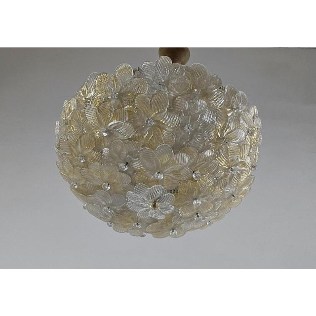 Murano Glass Flower Basket Pendant from Barovier & Toso, Italy For Sale - Image 6 of 13