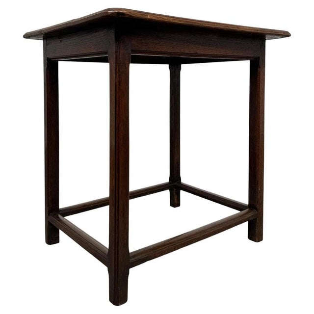 Antique English Oak Side Table For Sale - Image 3 of 10
