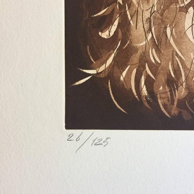Giacomo Manzú, Head of Oedipus Edition of 125, 1970s, Etching For Sale - Image 4 of 6