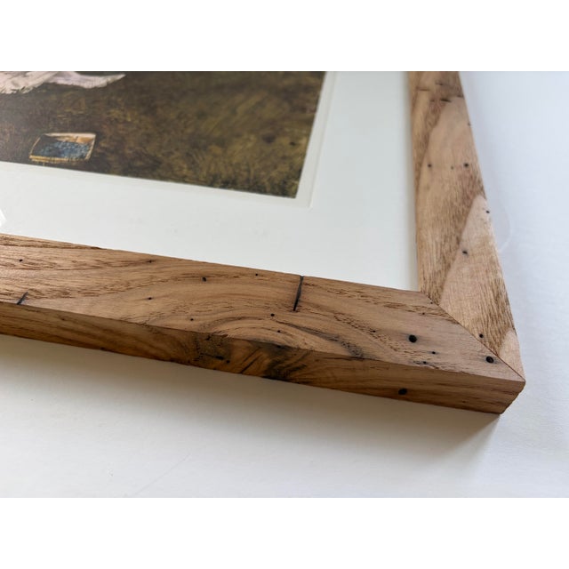 Wood Andrew Wyeth’s “The Berry Picker” Framed in American Chestnut For Sale - Image 7 of 9
