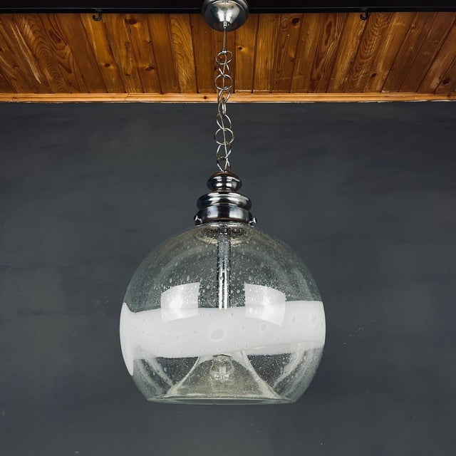Large Murano Glass Pendant Lamp by Ettore Fantasia & Gino Poli Sothis, Murano, Italy, 1970s For Sale - Image 14 of 14