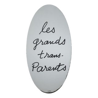 Transparent Les Grands Mirror by Man Ray for Simon Gavina, 1970s For Sale