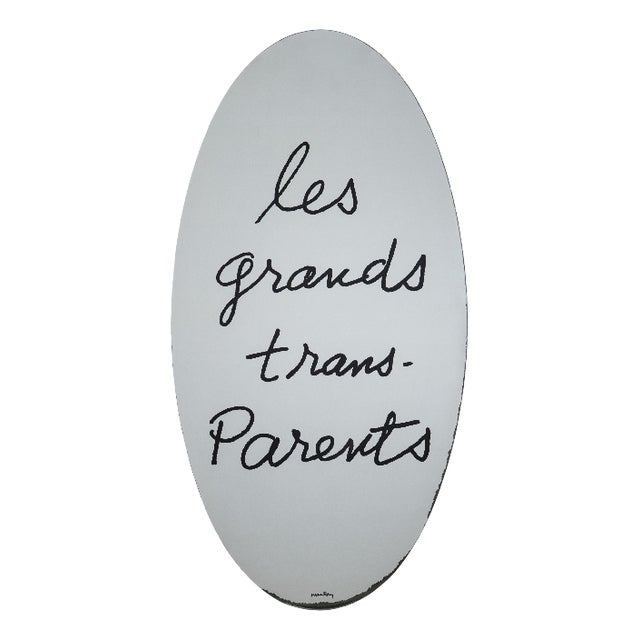 Transparent Les Grands Mirror by Man Ray for Simon Gavina, 1970s For Sale